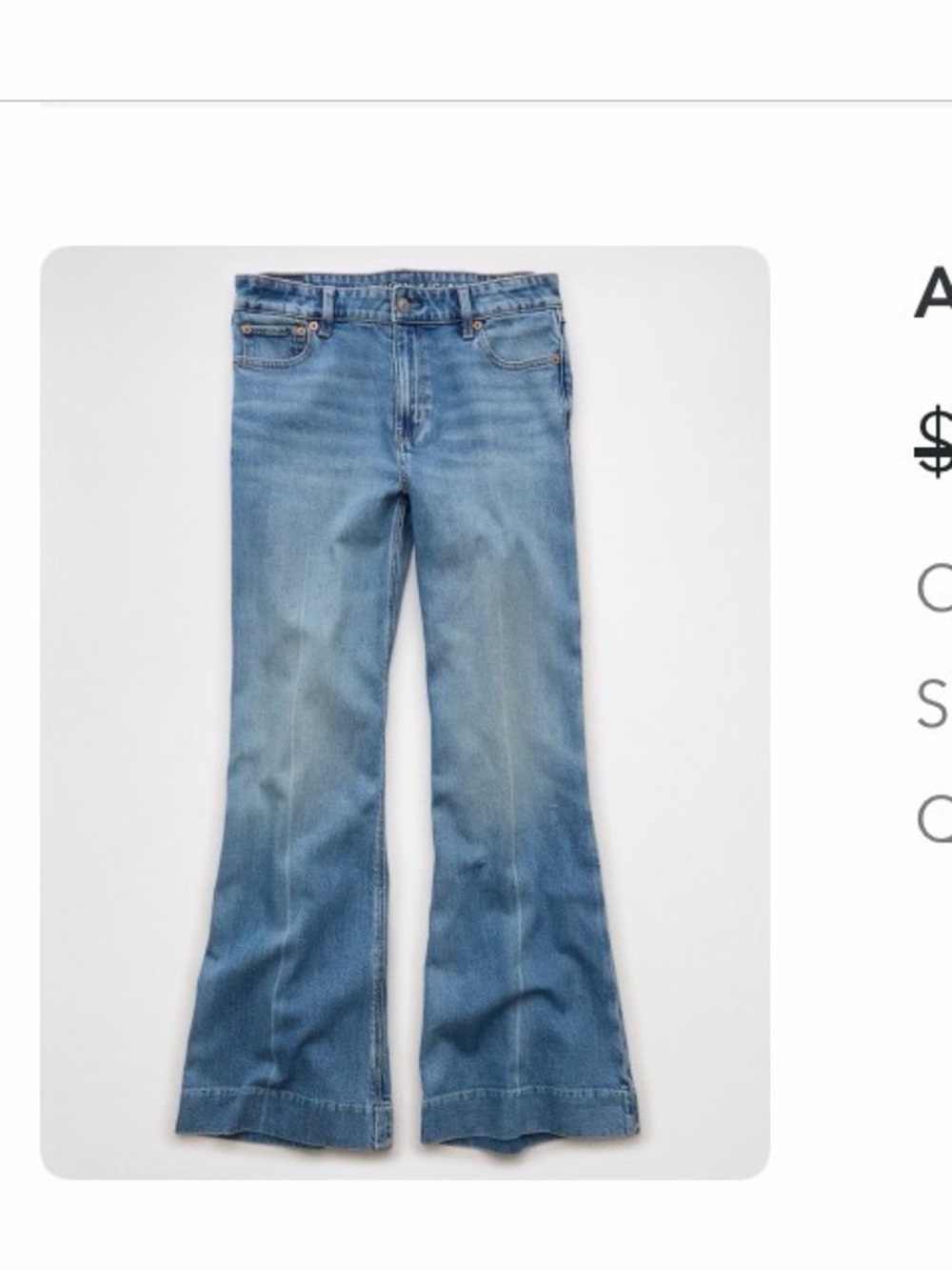 American Eagle Outfitters high rise Flare Jeans